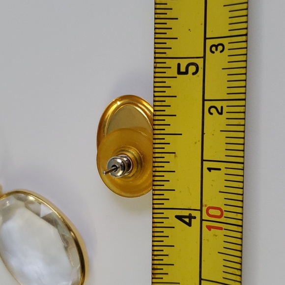 Gold Clear Bead Necklace and Earrings - Picture 4 of 11